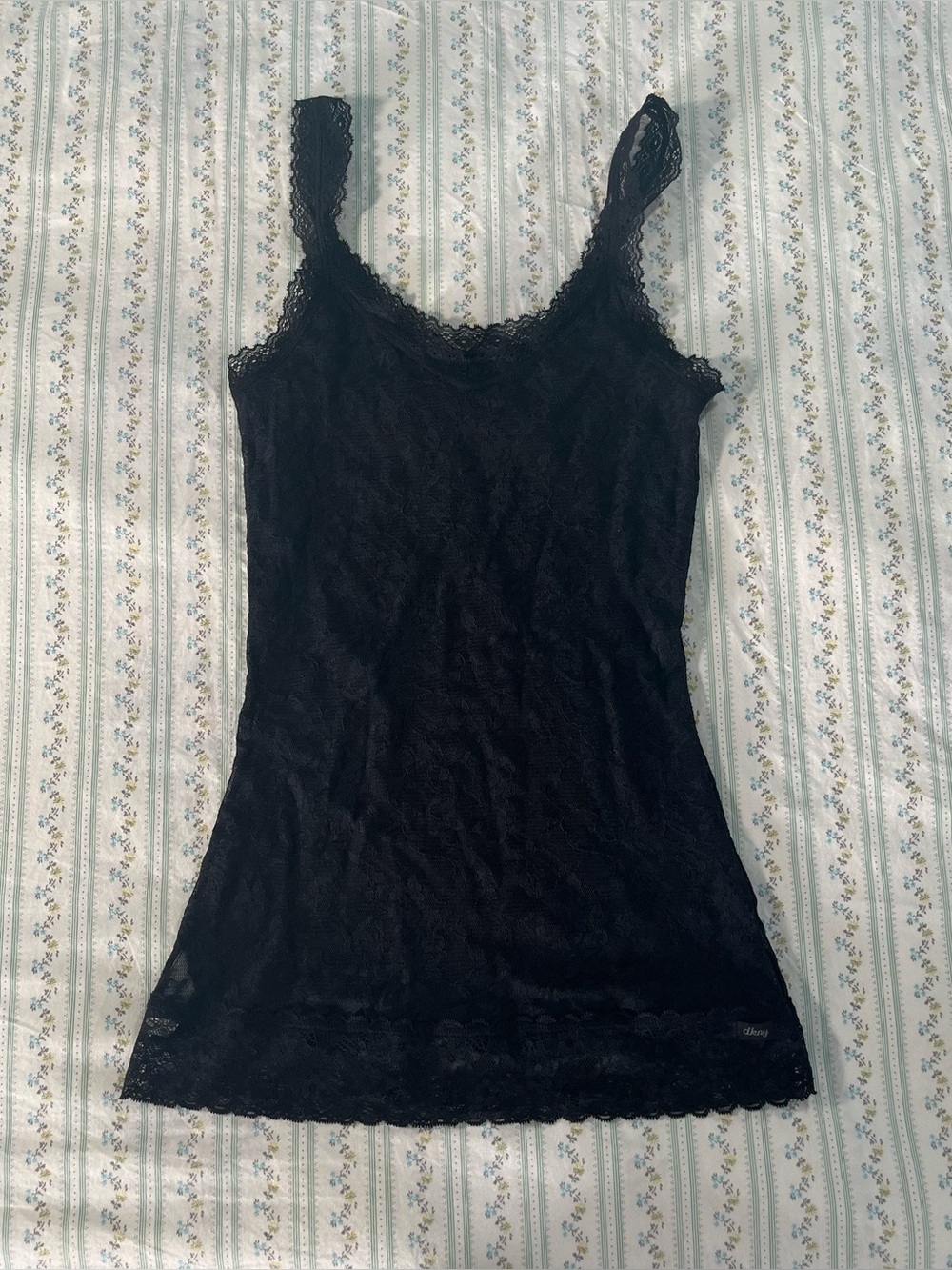 DKNY Black Lace Tank Top